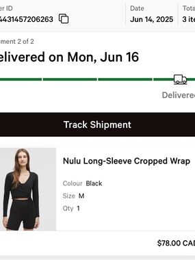 lululemon athletica Nulu Long-Sleeve Cropped Wrap Top - Black